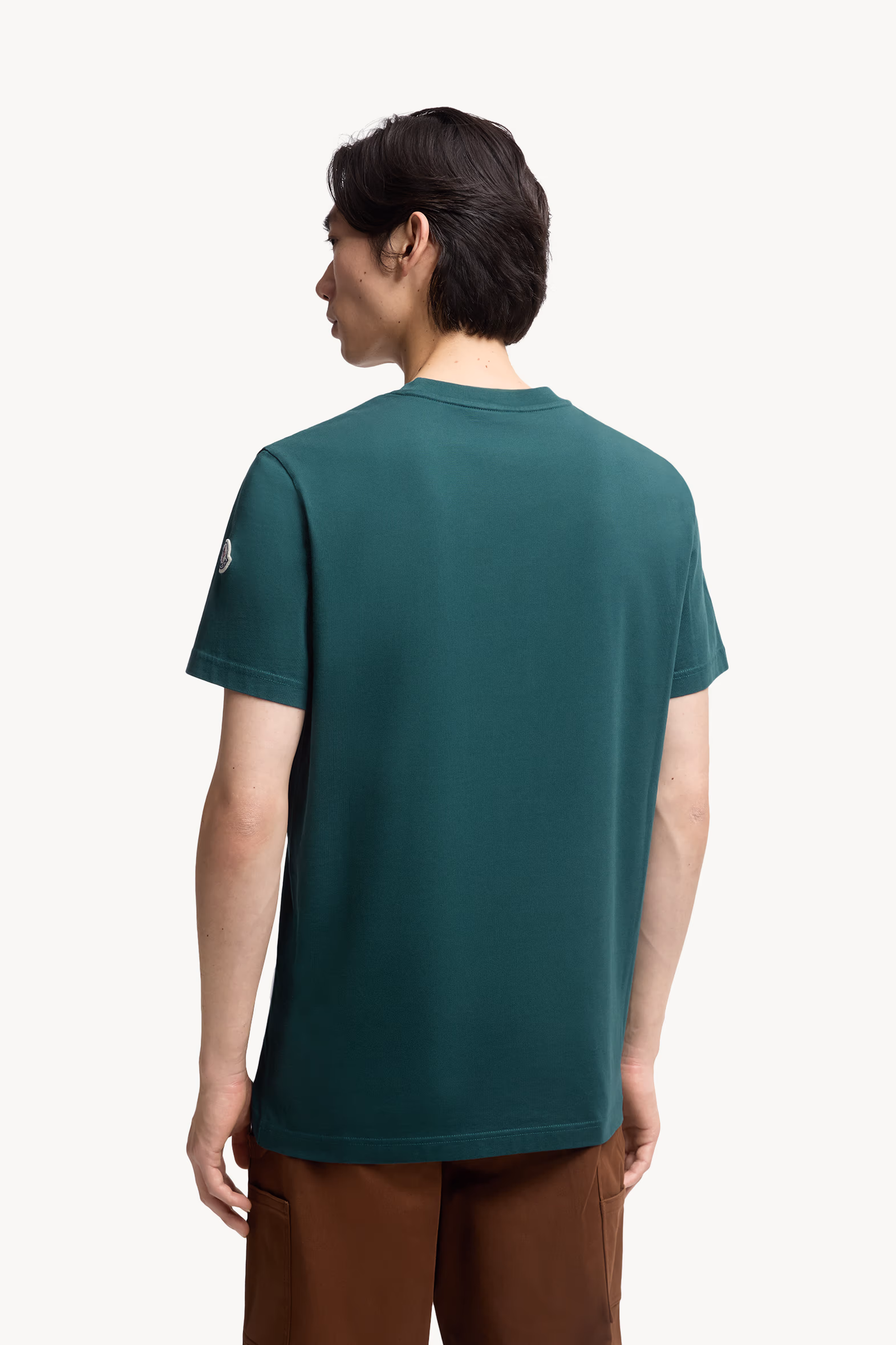 Monogram Cotton T-Shirt Men Leaf Green Moncler 5